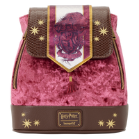 LOUNGEFLY - HARRY POTTER - GRYFFINDOR BANNER VELVET MINI BACKPACK - LOUNGFLY EXCLUSIVE LIMITED EDITION