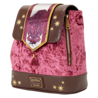 LOUNGEFLY - HARRY POTTER - GRYFFINDOR BANNER VELVET MINI BACKPACK - LOUNGFLY EXCLUSIVE LIMITED EDITION