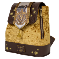 LOUNGEFLY - HARRY POTTER - HUFFLEPUFF BANNER VELVET MINI BACKPACK - LOUNGFLY EXCLUSIVE LIMITED EDITION