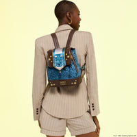 LOUNGEFLY - HARRY POTTER - RAVENCLAW BANNER VELVET MINI BACKPACK - LOUNGFLY EXCLUSIVE LIMITED EDITION