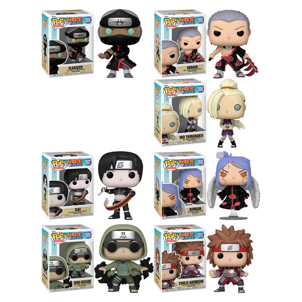 NARUTO Pop! Vinyl Figure Bundle (Set of 7) CHASE CHANCE Rogue Online