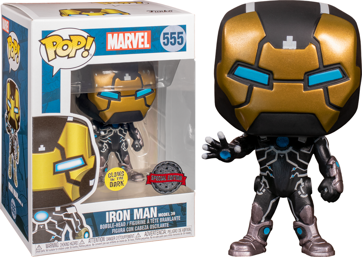 Pop! Marvel: 80th Anniversary - Iron Man Model 39 (Glow-in-the-Dark)  Exclusive