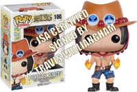 ONE PIECE - Portgas D Ace Pop! Vinyl Figure - SIGNED JSA CERTIFIED