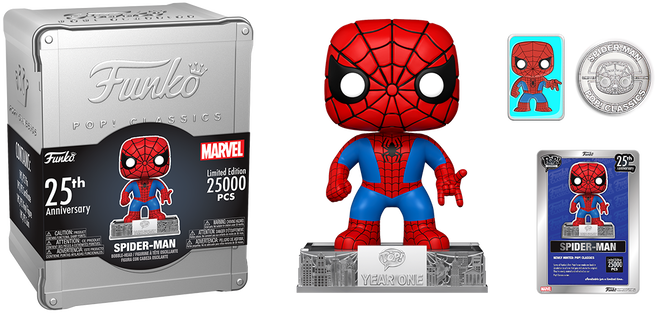 2023 SDCC - Classics Spider-Man Funko 25th Anniversary Pop! Vinyl Figure Box