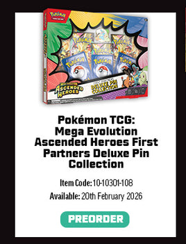 PRE-ORDER - POKÉMON TCG: ASCENDED HEROES FIRST PARTNERS DELUXE PIN COLLECTION