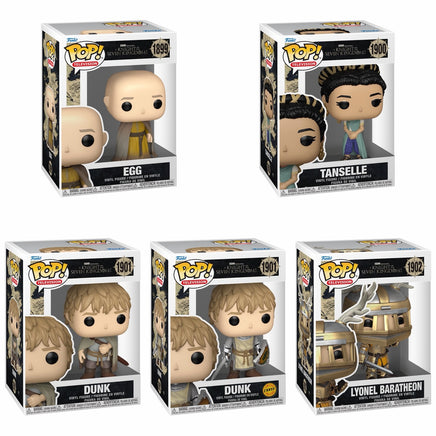 PRE-ORDER - GAME OF THRONES: A KNIGHT OF THE SEVEN KINGDOMS - EGG, TANSELLE, DUNK & LYONEL POP! VINYL FIGURE - CHASE BUNDLE (SET OF 5) - Rogue Online Pty Ltd