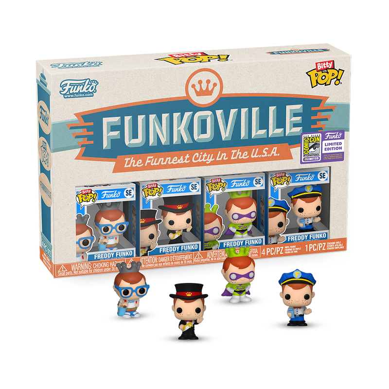 2023 SDCC - FREDDY Bitty Pop! Funkoville 4-Pack