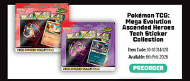 PRE-ORDER - POKÉMON TCG: ASCENDED HEROES TECH STICKER COLLECTION - RANDOM PACK