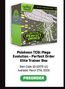 PRE-ORDER - POKÉMON TCG: MEGA EVOLUTION - PERFECT ORDER ELITE TRAINER BOX