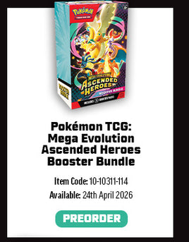 PRE-ORDER - POKÉMON TCG: MEGA EVOLUTION - ASCENDED HEROES BOOSTER BUNDLE