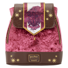 LOUNGEFLY - HARRY POTTER - GRYFFINDOR BANNER VELVET MINI BACKPACK - LOUNGFLY EXCLUSIVE LIMITED EDITION