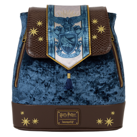 LOUNGEFLY - HARRY POTTER - RAVENCLAW BANNER VELVET MINI BACKPACK - LOUNGFLY EXCLUSIVE LIMITED EDITION