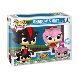 Sonic - Shadow & Amy Rose Flocked Exclusive Pop! Vinyl Figure - 2-PACK