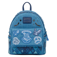 PRE-ORDER - LOUNGEFLY - HARRY POTTER - HOGWARTS DENIM MINI BACKPACK BAG