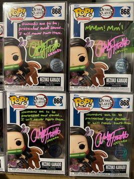 DEMON SLAYER: Nezuko Metallic #868 Pop! Vinyl Figure - SIGNED & JSA AUTHENTICATED
