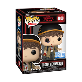 PRE-ORDER - STRANGER THINGS - DUSTIN (BATTLE DAMAGED) POP! VINYL - OFFICIAL FUNKO EXCLUSIVE
