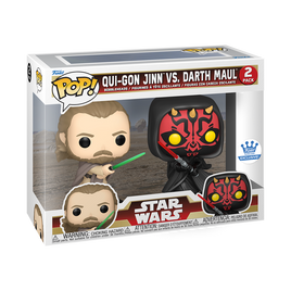 Pack de 2 figurines Pop! en vinyle Qui-Gon Jinn vs Darth Maul - EXCLUSIVITÉ FUNKO
