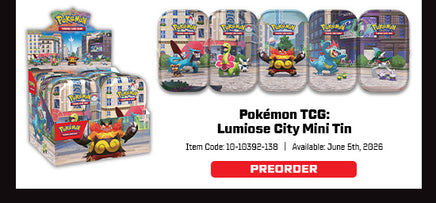 PRE-ORDER - POKÉMON TCG: LUMIOSE CITY MINI TIN - RANDOM TIN - Rogue Online Pty Ltd