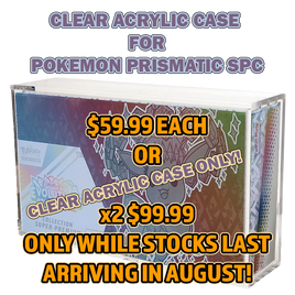POKEMON PRISMATIC SPC CLEAR ACRYLIC HARD PROTECTOR BOX STACK - LIMITED STOCK AVAILABLE FOR ORDER - BUNDLE (SET OF 2)