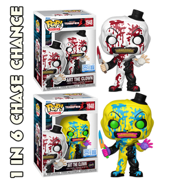 PRE-ORDER - TERRIFIER - ART THE CLOWN WITH KNIFE (BLOODY) POP! VINYL EXCLUSIVE - 1 IN 6 CHASE CHANCE
