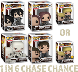 ATTACK ON TITAN: Collection Pop! Vinyl (Set of 5) - 1 IN 6 CHASE CHANCE