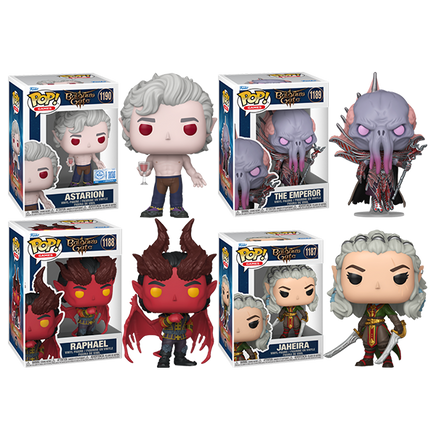 PRE-ORDER - BALDUR'S GATE 3 - ASTARION, RAPHAEL, THE EMPEROR & JAHEIRA POP! VINYL FIGURE - BUNDLE (SET OF 4) - Rogue Online Pty Ltd