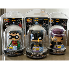 DC UNIVERSE - BATMAN ROBIN & PENGUIN CLAMBSHELL POP! VINYL - 2025 SDCC - 2010 PCS LIMITED EDITION - BUNDLE (SET OF 3)