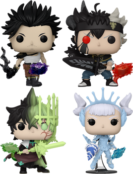 Funko POP! Animation - Black Clover Vinyl Figures - SET OF 3 (Asta, Noelle  & Yuno) 