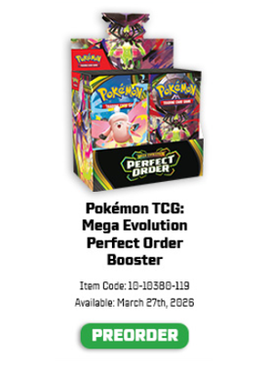 PRE-ORDER - POKÉMON TCG: MEGA EVOLUTION - PERFECT ORDER BOOSTER BOX