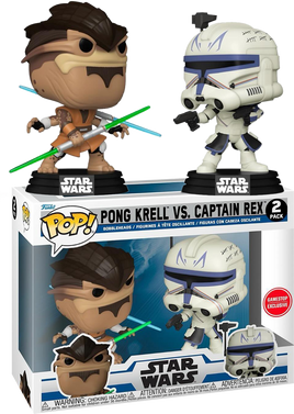 STAR WARS: Pong Krell VS Captain Rex Pop! Vinyl 2-Pack - GAMESTOP EXCLUSIVE