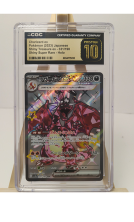 CGC GRADED - PRISTINE 10 - POKEMON - CHARIZARD EX (2023) JAPANESE - SHINY TREASURE 331/190 - SHINY SUPER RARE HOLO - 6054775018