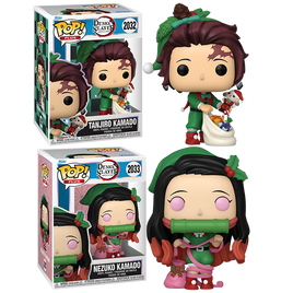DEMON SLAYER - TANJIRO & NEZUKO (HOLIDAY) EXCLUSIVE POP! VINYL - BUNDLE (SET OF 2) - PLUS EDITION