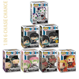 PRE-ORDER - DEMON SLAYER Pop! Vinyl - BUNDLE SET OF 6 - 1 IN 6 CHASE CHANCE
