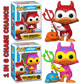 PRE-ORDER - DISNEY - MICKEY AND FRIENDS - Devil Donald with Pumpkin Exclusive Pop! Vinyl - 1 IN 6 CHASE CHANCE