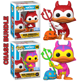 PRE-ORDER - DISNEY - MICKEY AND FRIENDS - Devil Donald with Pumpkin Exclusive Pop! Vinyl - CHASE BUNDLE