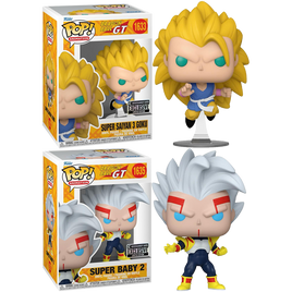 PRE-ORDER - DRAGON BALL GT: Super Saiyan 3 Goku & Super Baby 2 Pop! Vinyl - BUNDLE SET OF 2 - ENTERTAINMENT EARTH EXCLUSIVE