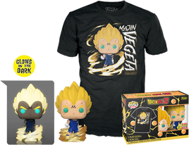 Dragon Ball Z : Majin Vegeta Glow) Pop! &amp; T-shirt - EXCLUSIF