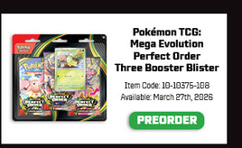 PRE-ORDER - POKÉMON TCG: MEGA EVOLUTION - PERFECT ORDER BOOSTER BLISTER - Rogue Online Pty Ltd