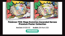 PRE-ORDER - POKÉMON TCG: ASCENDED HEROES PREMIUM POSTER COLLECTION - MEGA LUCARIO OR MEGA GARDEVOIR - RANDOM PACK