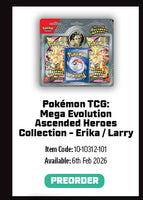 PRE-ORDER - POKÉMON TCG: MEGA EVOLUTION - ASCENDED HEROES COLLECTION: ERIKA / LARRY - RANDOM PACK