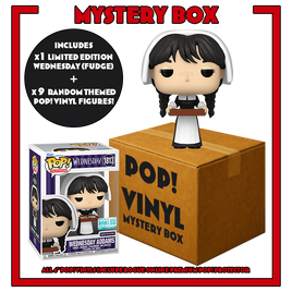 PRE-ORDER - WEDNESDAY (2022) - WEDNESDAY ADDAMS WITH FUDGE POP! VINYL - MYSTERY BOX (INCLUDES WEDNESDAY 9500PCS & 9 POP! VINYL) - SUPREME LIMITED EDITION