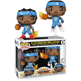 NBA Basketball : Jam - Pack de 2 vinyles Pop ! 8 bits d'Allen Iverson et Carmelo Anthony