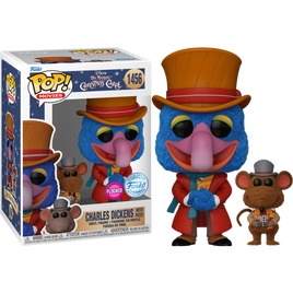 Muppets Christmas Carol - Charles Dickens with Rizzo Flocked Exclusive Pop! Vinyl