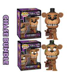 PRE-ORDER - FUNKO FUSION - FREDDY FAZBEAR WITH PIZZA LAUNCHER POP! VINYL FIGURE - CHASE BUNDLE