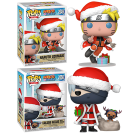 NARUTO SHIPPUDEN - NARUTO & KAKASHI (HOLIDAY) EXCLUSIVE POP! VINYL - BUNDLE (SET OF 2) - PLUS EDITION