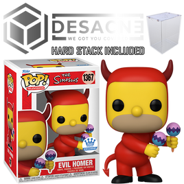 PRE-ORDER - THE SIMPSONS: Evil Homer Pop! Vinyl - FUNKO EXCLUSIVE + DESACNE HARD STACK