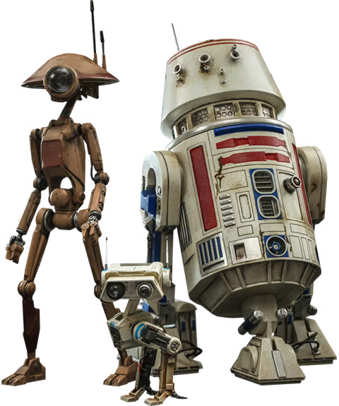 Star Wars: The Book of Boba Fett - R5-D4, Pit Droid & BD-72 1/6th Scale Hot Toys Action Figure 3-Pack