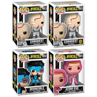 PRE-ORDER - INVINCIBLE - ATOM, INVINCIBLE & CONQUEST POP! VINYL FIGURE - CHASE BUNDLE (SET OF 4)