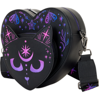 LOUNGEFLY - Figural Neon Cat Heart 8” Faux Leather Crossbody Bag - LIMITED EDITION