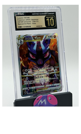 CGC GRADED - PRISTINE 10 - POKEMON - LUCARIO VSTAR (2022) JAPANESE - VSTAR UNIVERSE - SPECIAL ART RARE HOLO - 6069381158